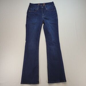 Seven7 Tummyless Jeans Women 4 Slim Bootcut Dark Wash High Rise Denim